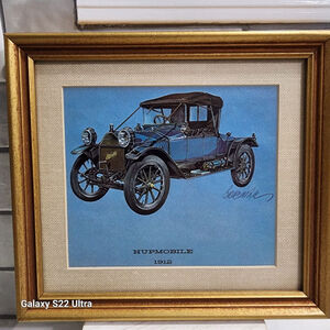 1914 Hupmobile Vintage Framed Biederman Print